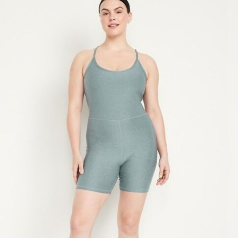 Old Navy Active Sage Green Cloud+ Racerback Bodysuit Size XXL